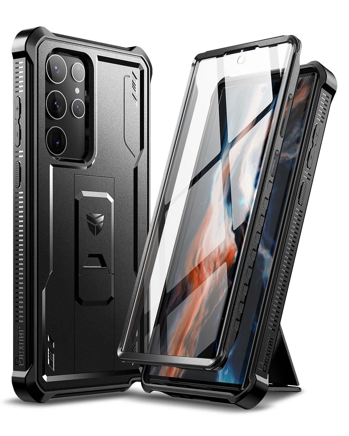 Dexnor Compatible with Samsung Galaxy S22 Ultra 5G Case with Built-in Screen Protector Military-Grade 360 Full Body Shockproof Bumper Protection Cover