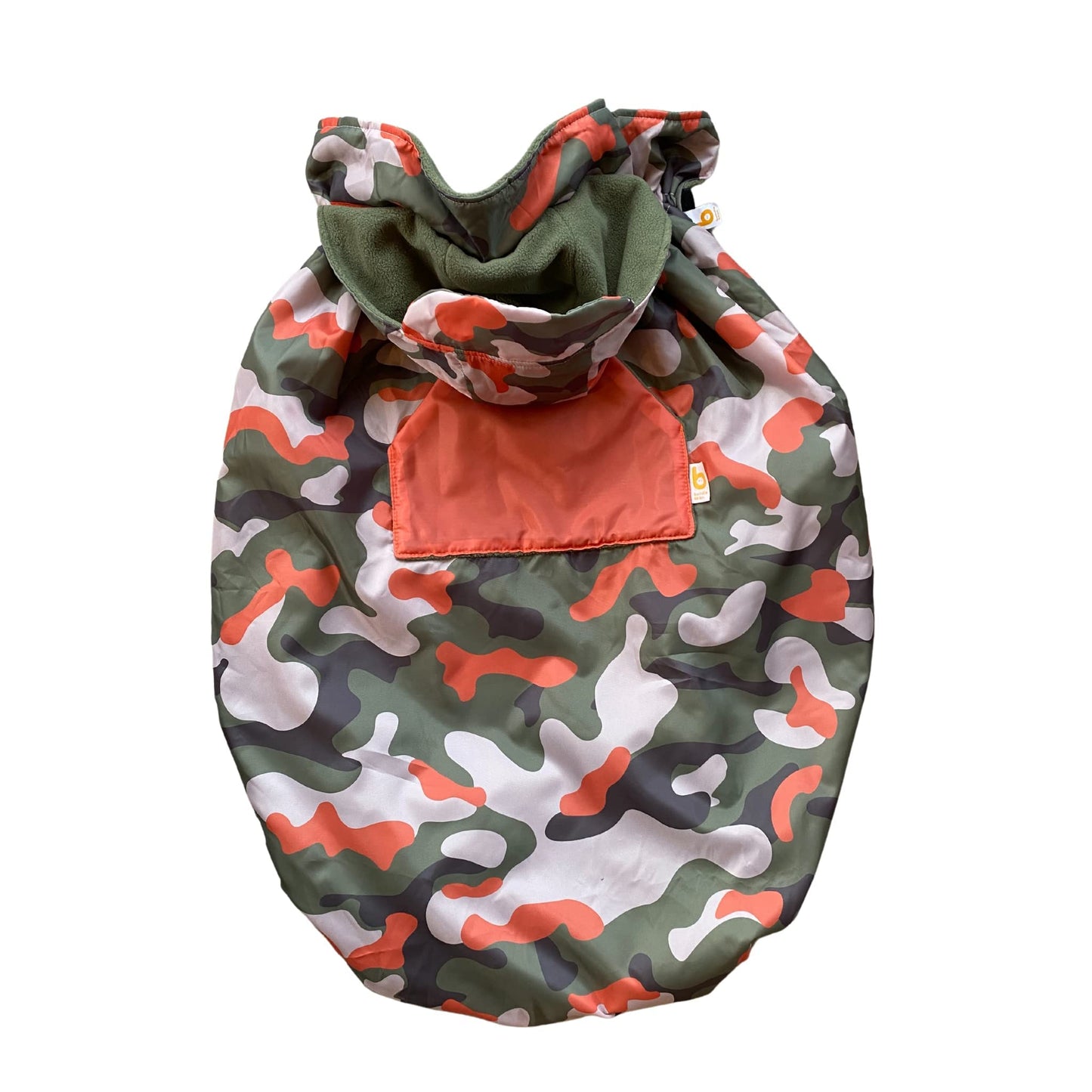 BundleBean - Babywearing All-Weather Waterproof Sling and Baby Carrier Cover (Camo) - Rain Cover with Fleece Lining, Universal Fit, Fits Front & Back