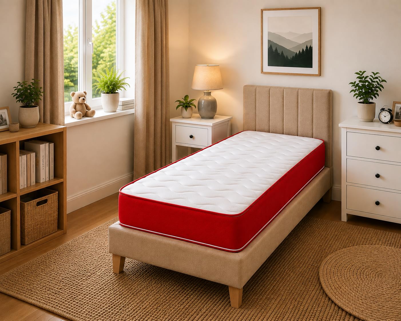 eXtreme comfort ltd Cooltouch Colours Red Single Mattress