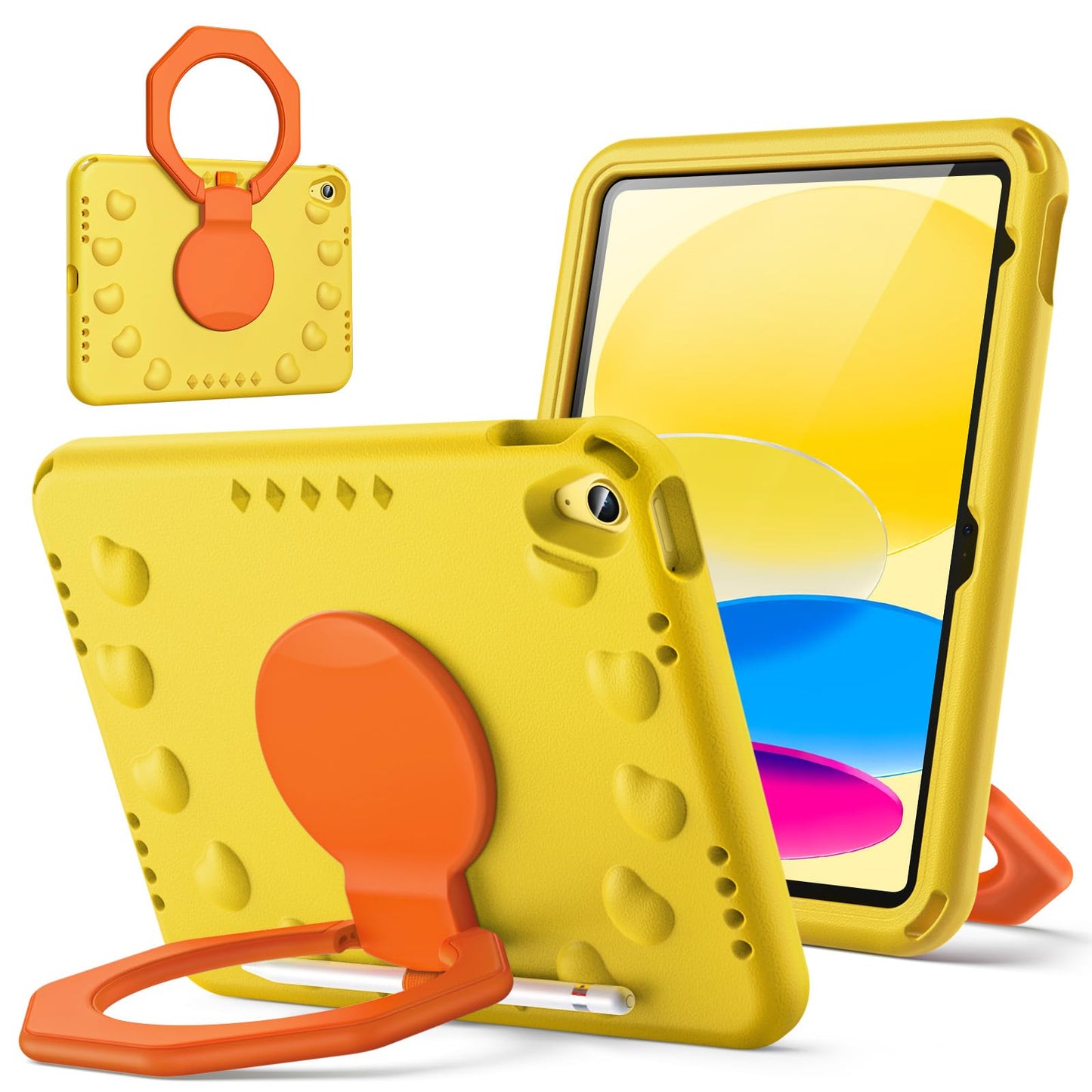 JETech Kids Case for iPad (A16) 11th/10th Generation (2025/2022) with 360 Degree Rotating Handle Stand, Shockproof Lightweight Tablet Cover with