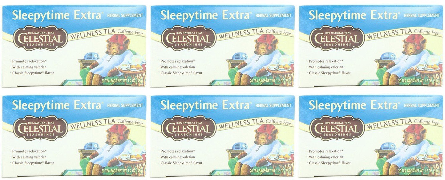 (6 PACK - Celestial Seasonings - Sleepytime Extra Tea | 20 Bag | 6 PACK BUNDLE
