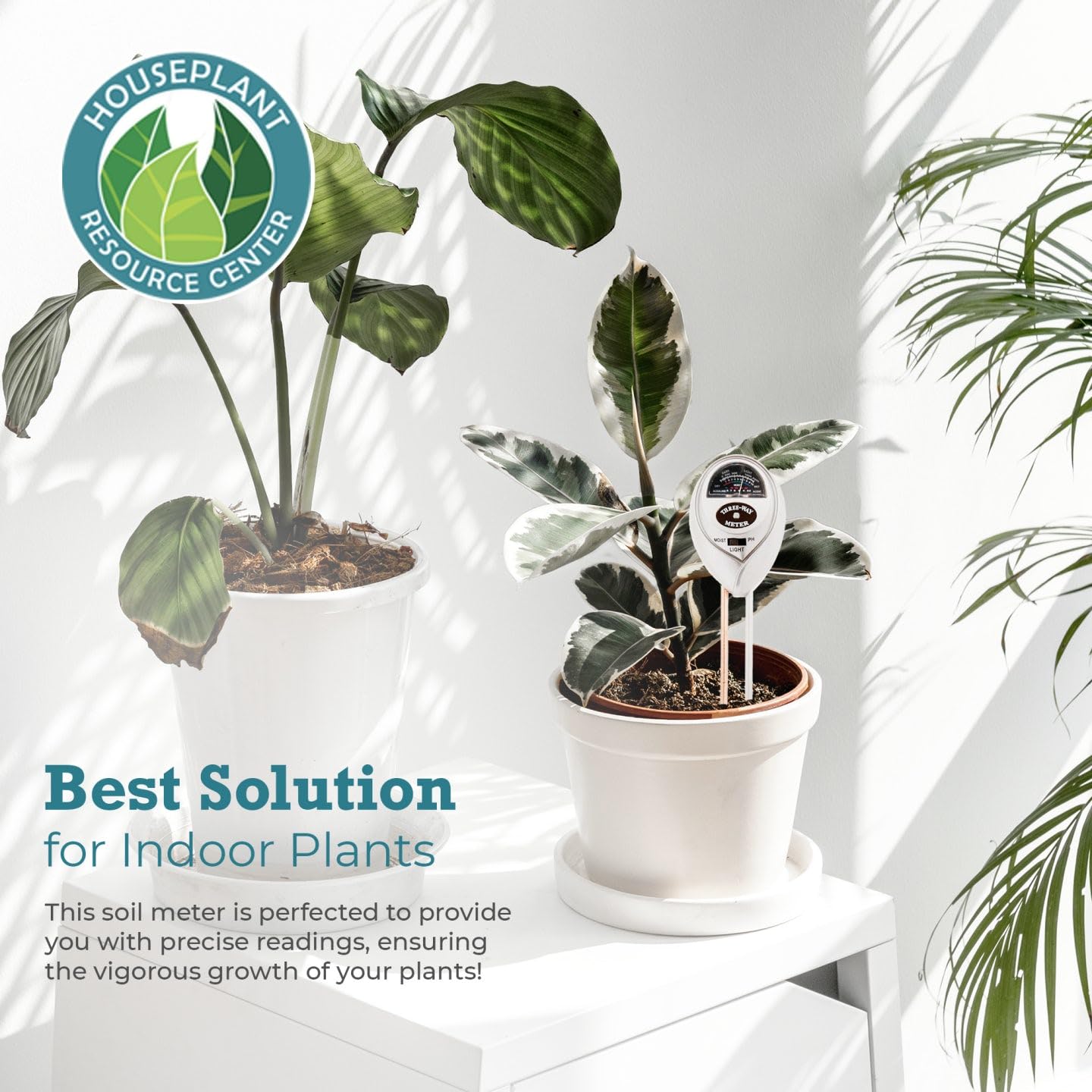 HOUSEPLANT RESOURCE CENTER 3-in-1 Soil Metre Optimise Plant Health with Moisture, Light & pH Testing