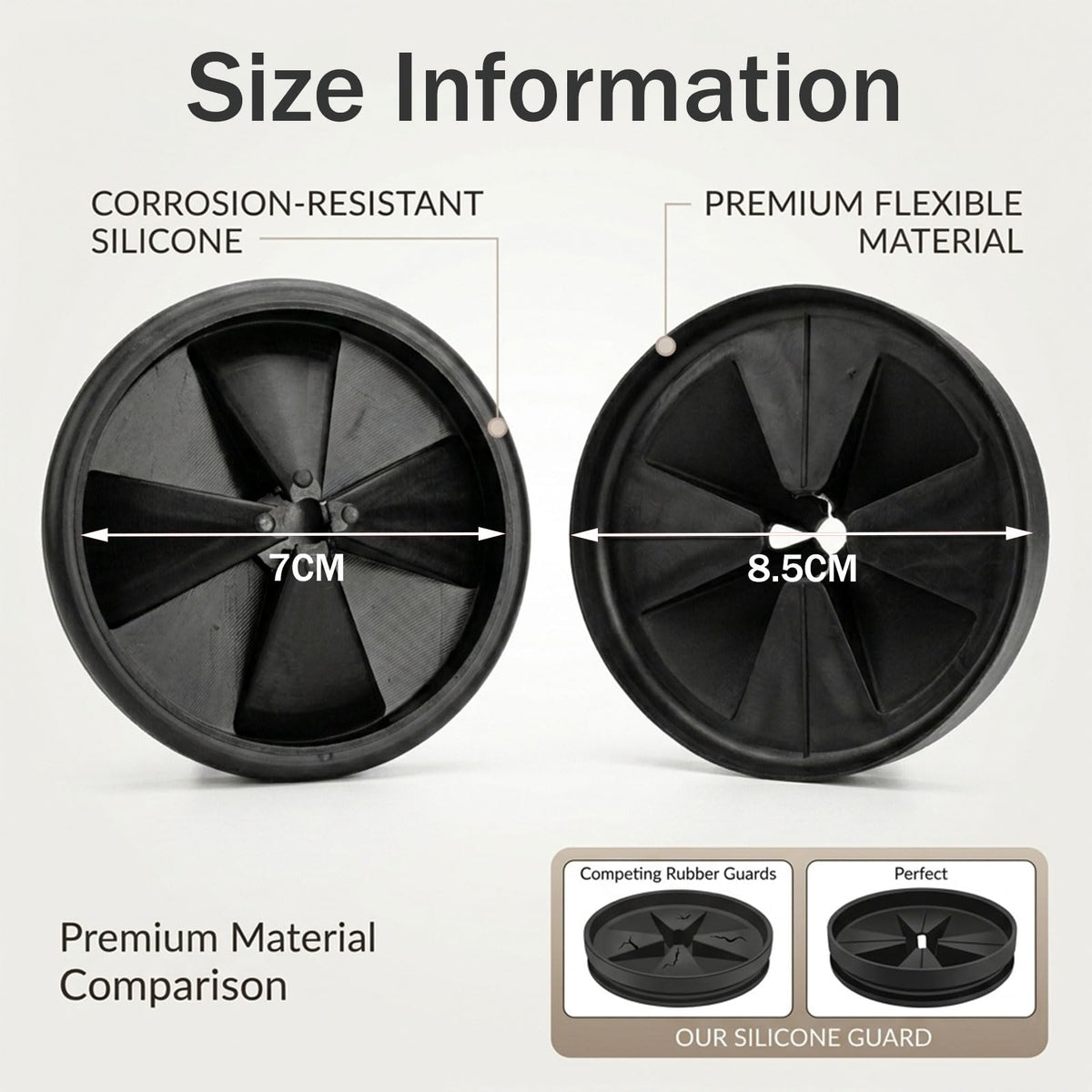 Autotide Silicone Garbage Disposal Splash Guard for Insinkerator, 3.34" Sink Baffle Replacement, Anti-Splash Drain Cover, Quiet Collar Plug