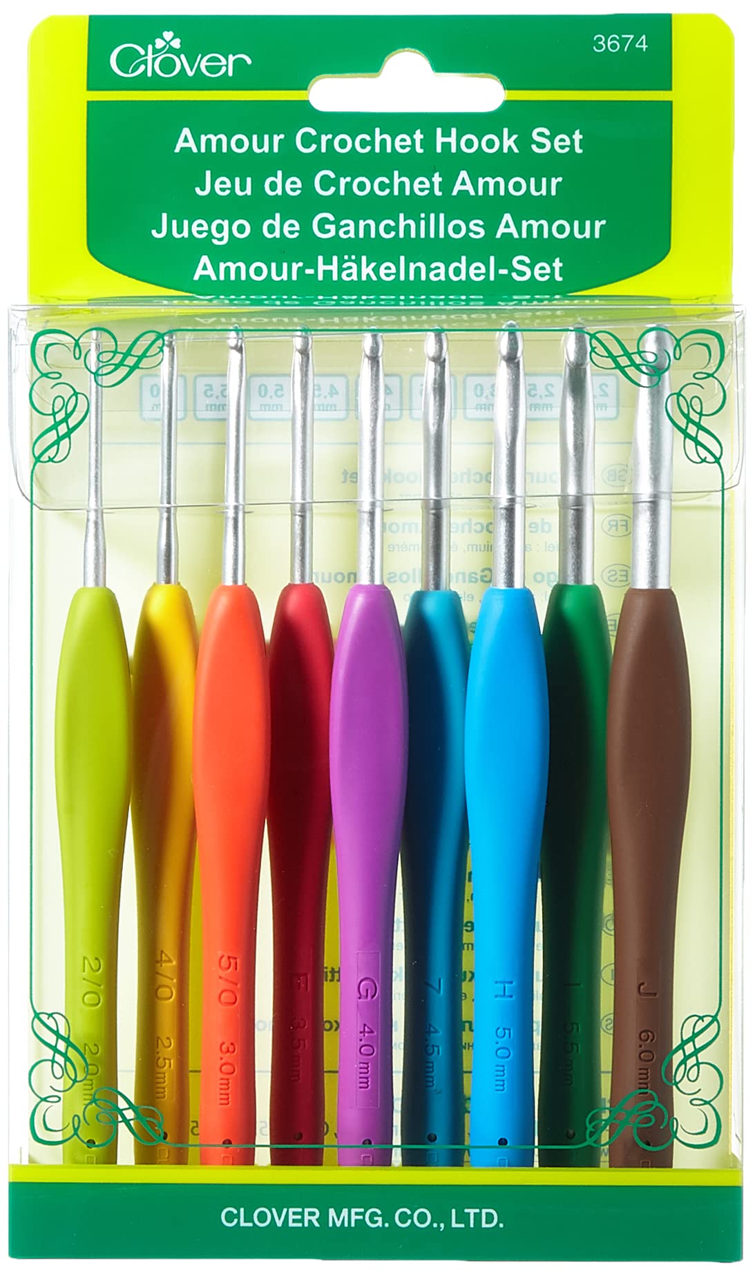 clover 3674 Amour Crochet Hook Set, 1