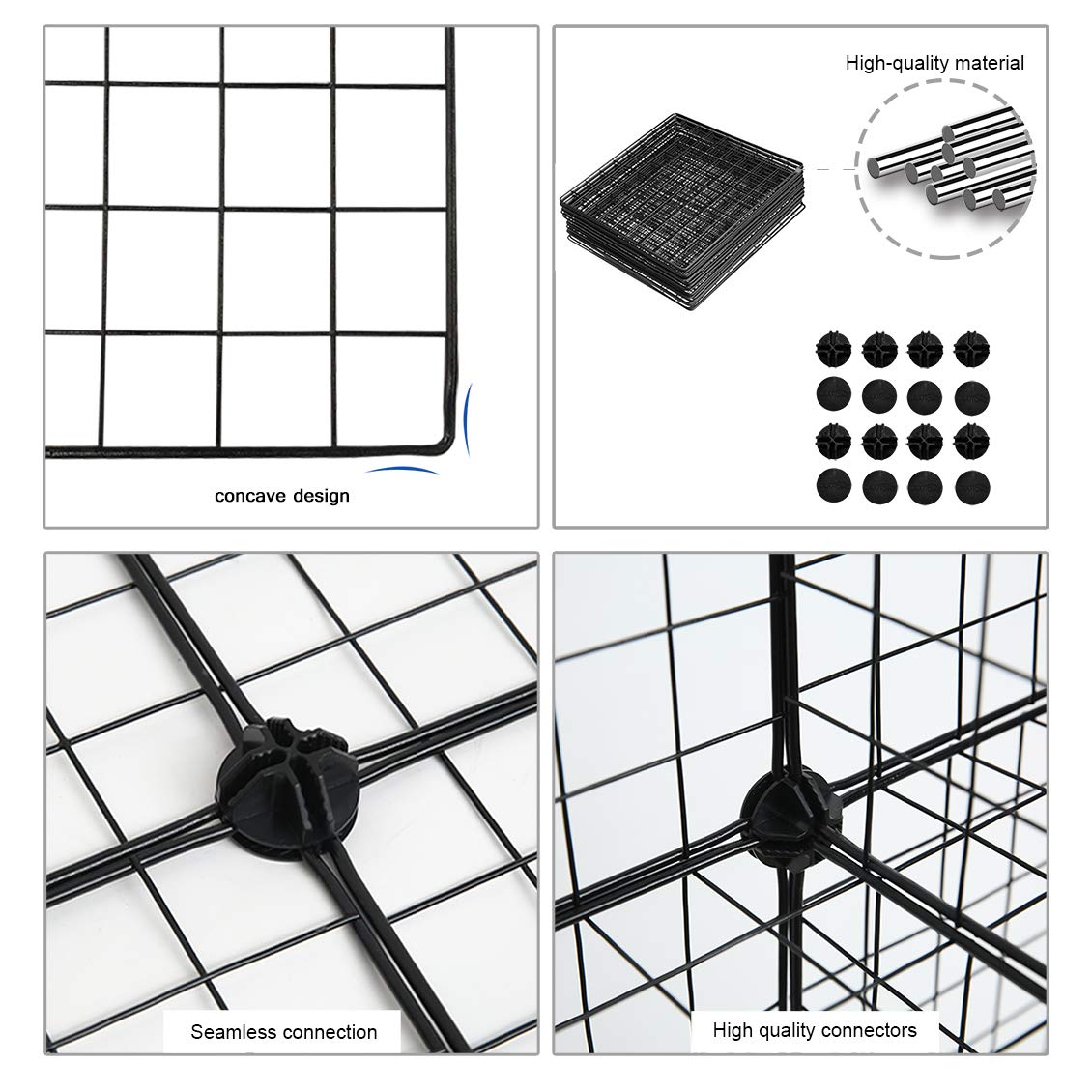 C&AHOME Wire Cube Storage, 6-Cube Storage Organizer Metal,Bookshelf