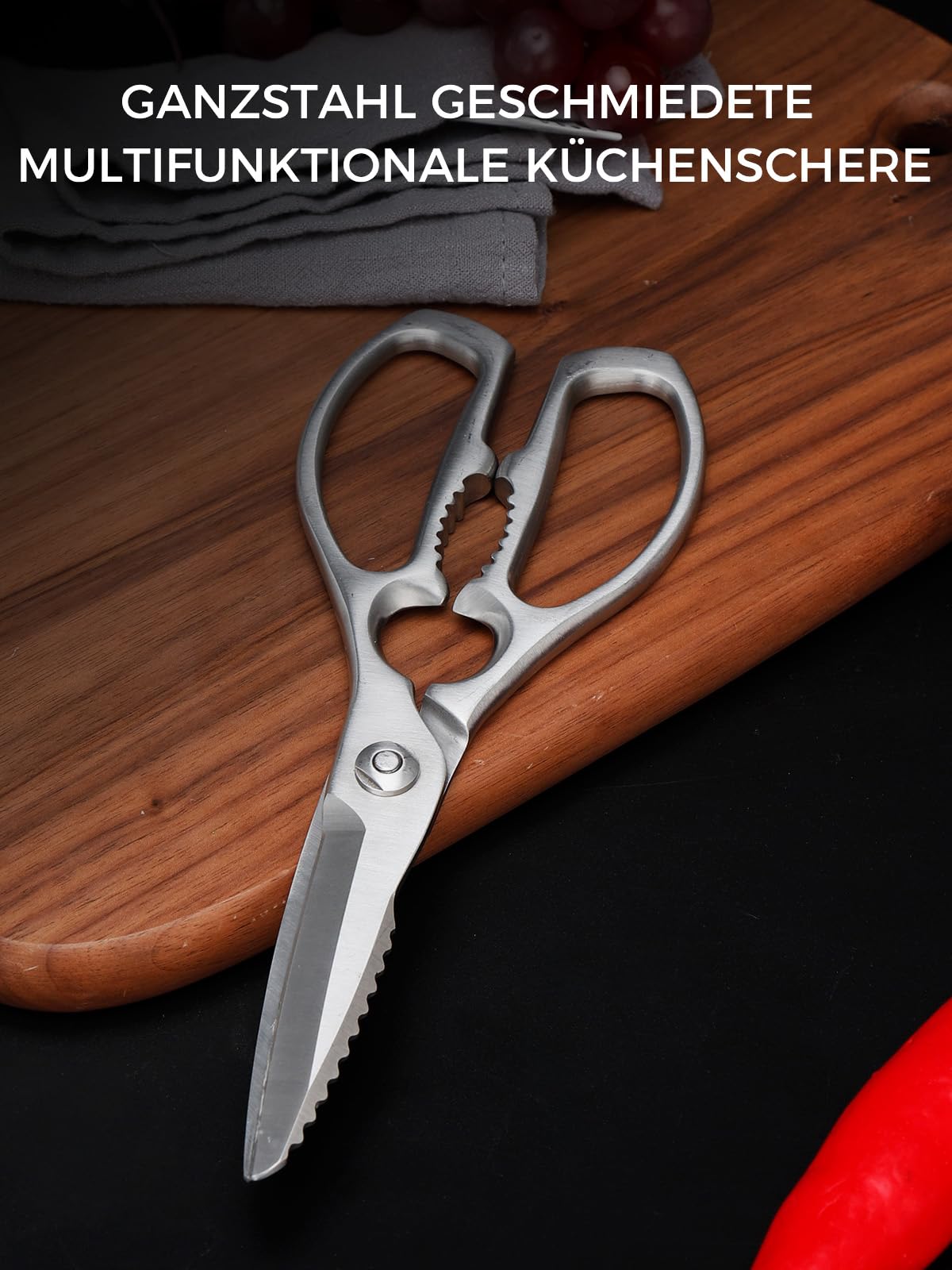 Simcoker Heavy Duty Kitchen Scissors, Cooking Scissors for Kitchen Use, Meat Scissors Kitchen, Sharp Kitchen Shears, Multipurpose Poultry Shears for