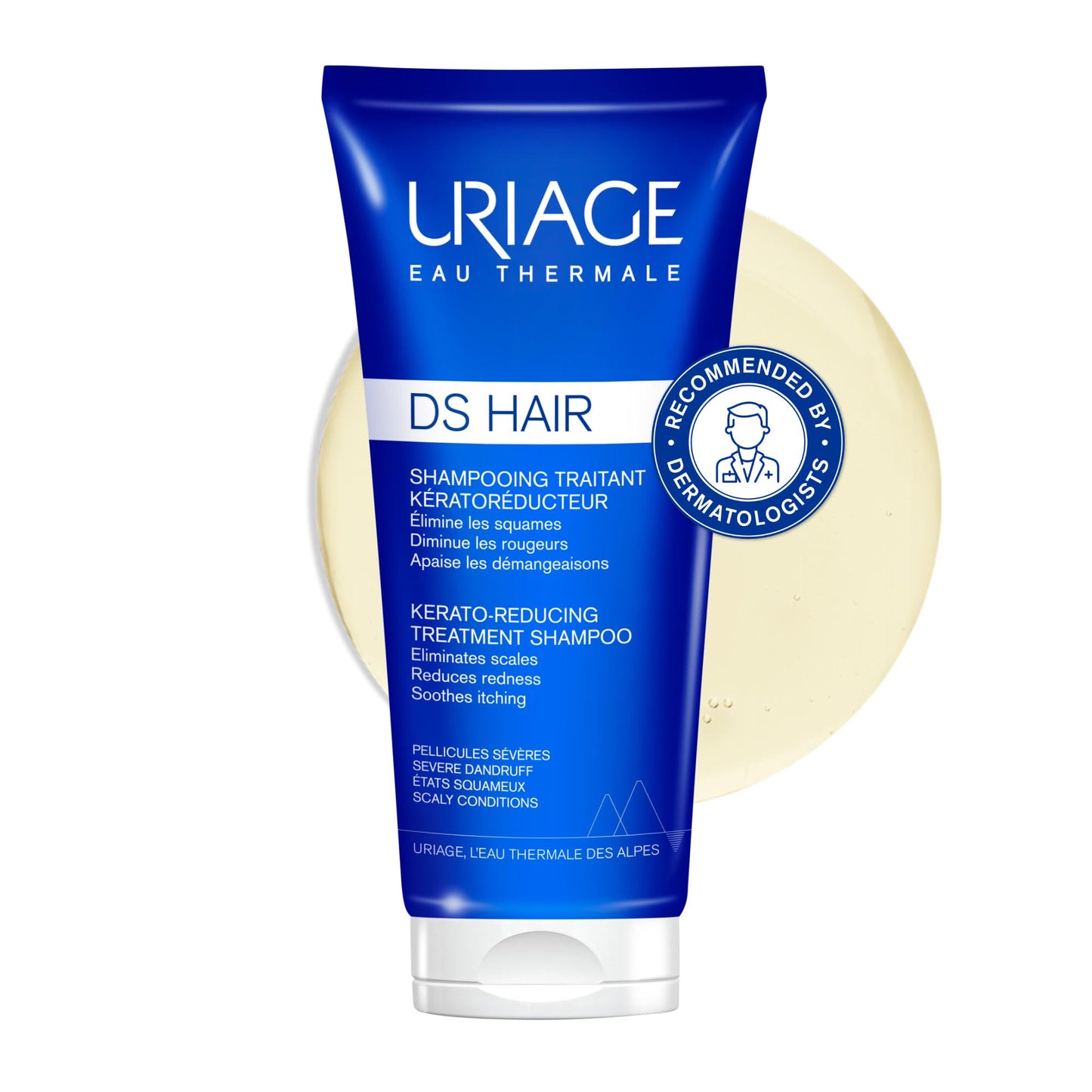 Uriage Kerato-Reducing Treatment Shampoo 150ml - Eliminates Scales, Reduces Redness, Soothes Itching - Severe Dandruff & Scaly Conditions - Patented