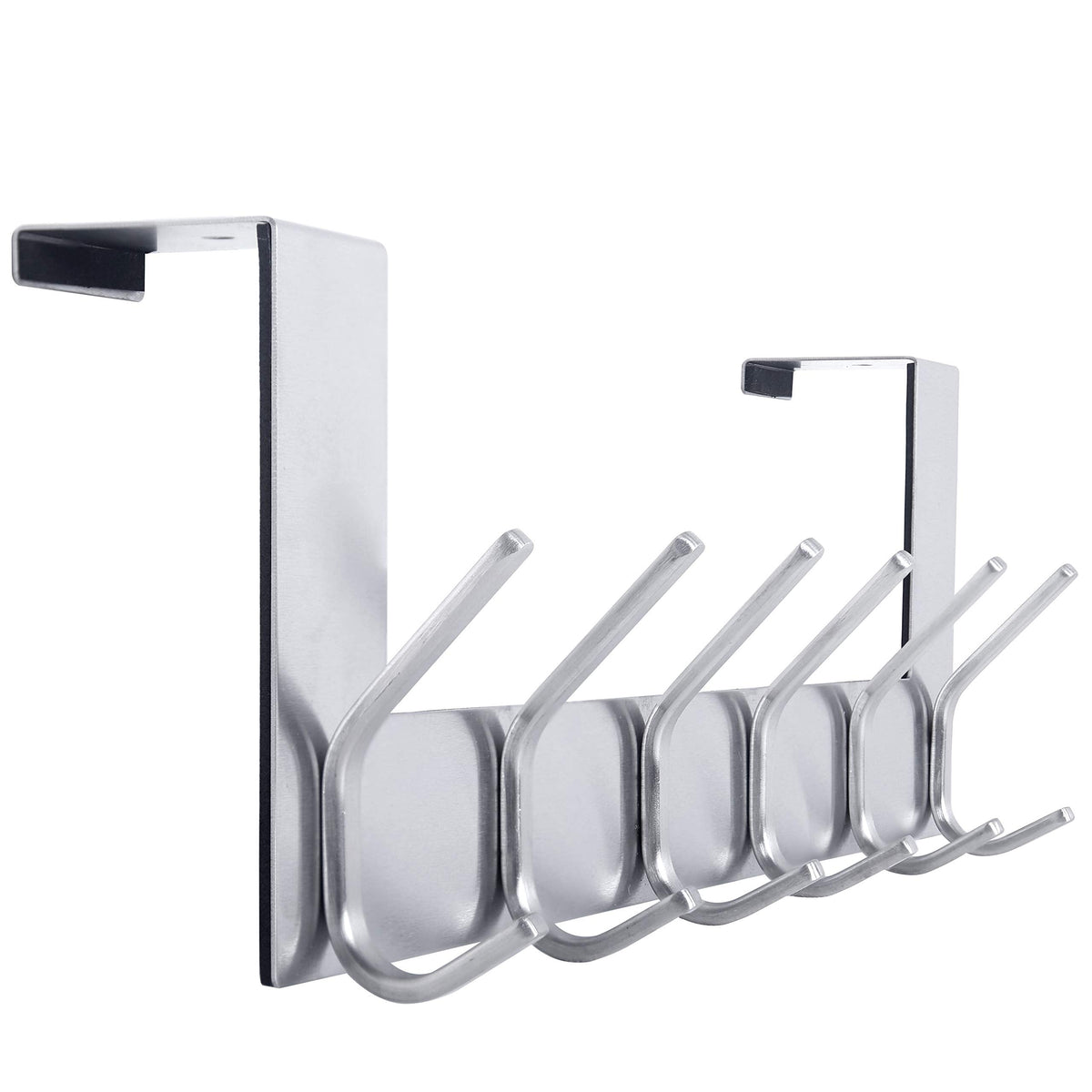 WEBI Over The Door Hook Door Hanger:Over The Door Towel Rack with 6 Hooks for Hanging Coats,Over Door Coat Hanger Rack for Towels,Clothes,Back of