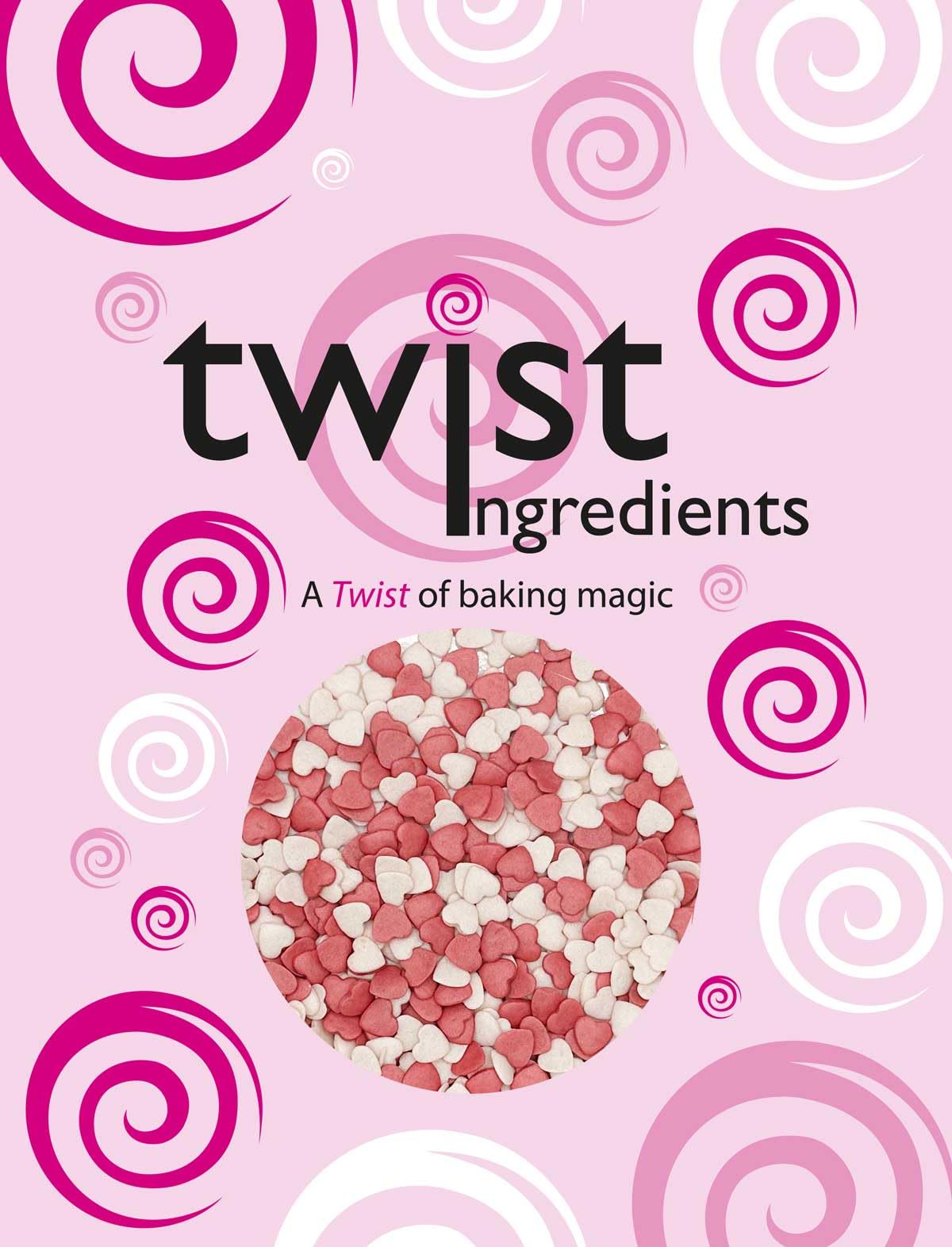 Twist Ingredients - Valentine's Day Cake Topper Sprinkles - 800g Edible Shimmer Cupcake/Cake Decorations - For Birthdays, Weddings & Romantic
