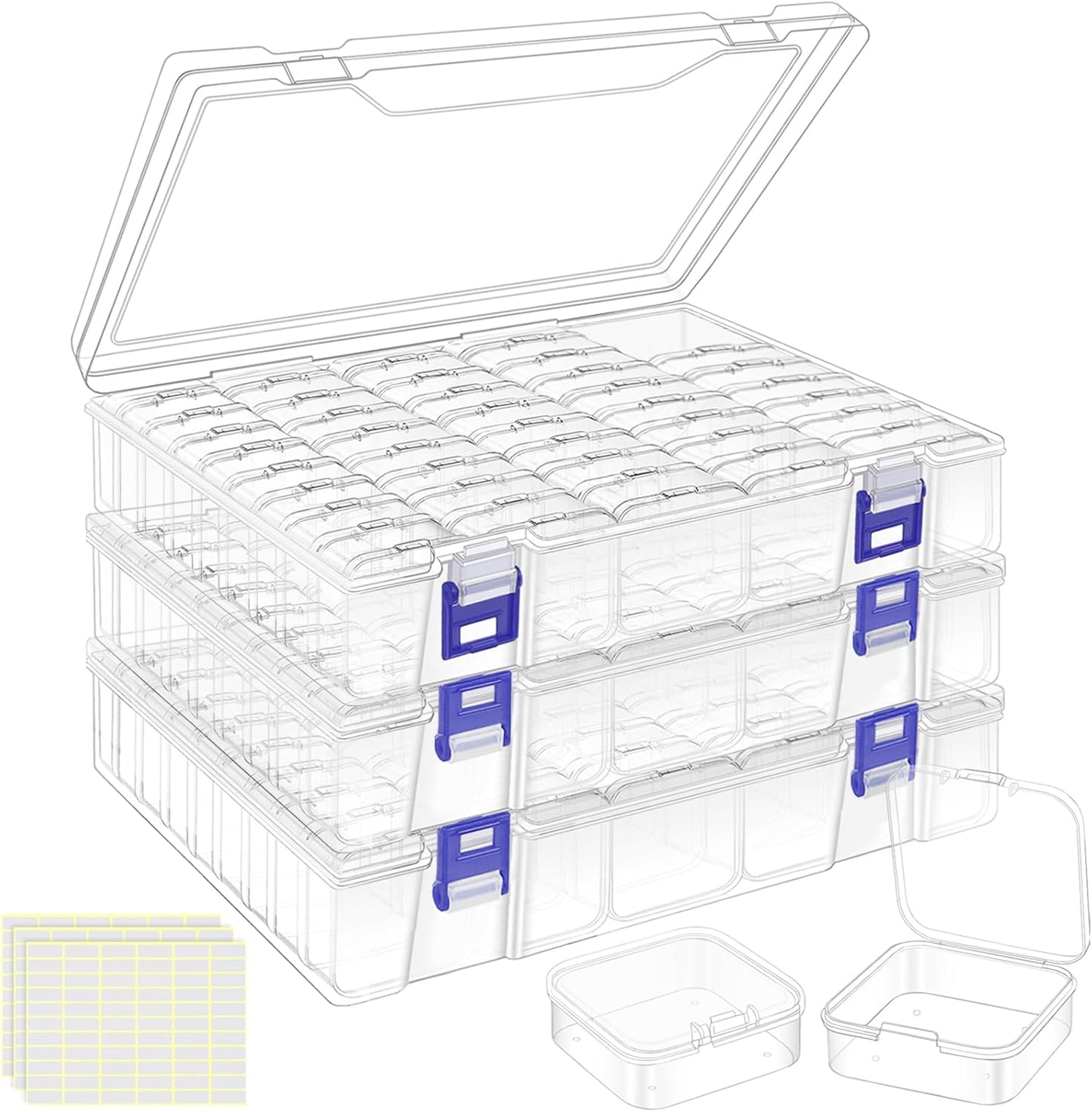Bead Organizer Box, 138 Pcs, New but one has broken catch