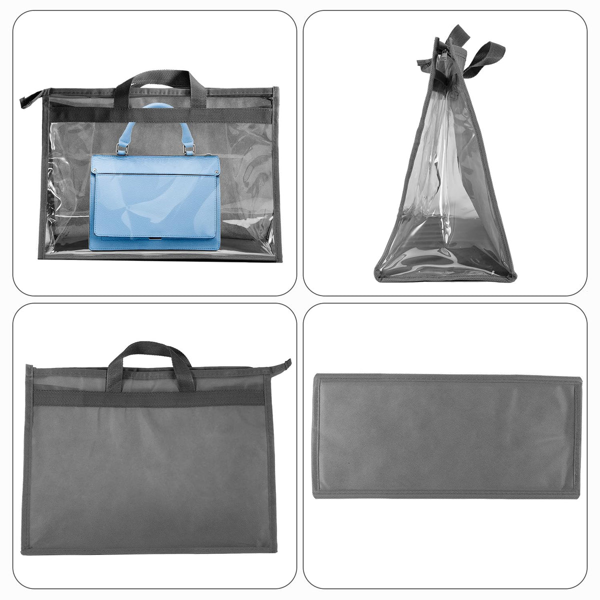 Incisite 12 Pcs Dust Bags for Handbags, Purse Protector Storage Bag, Gray