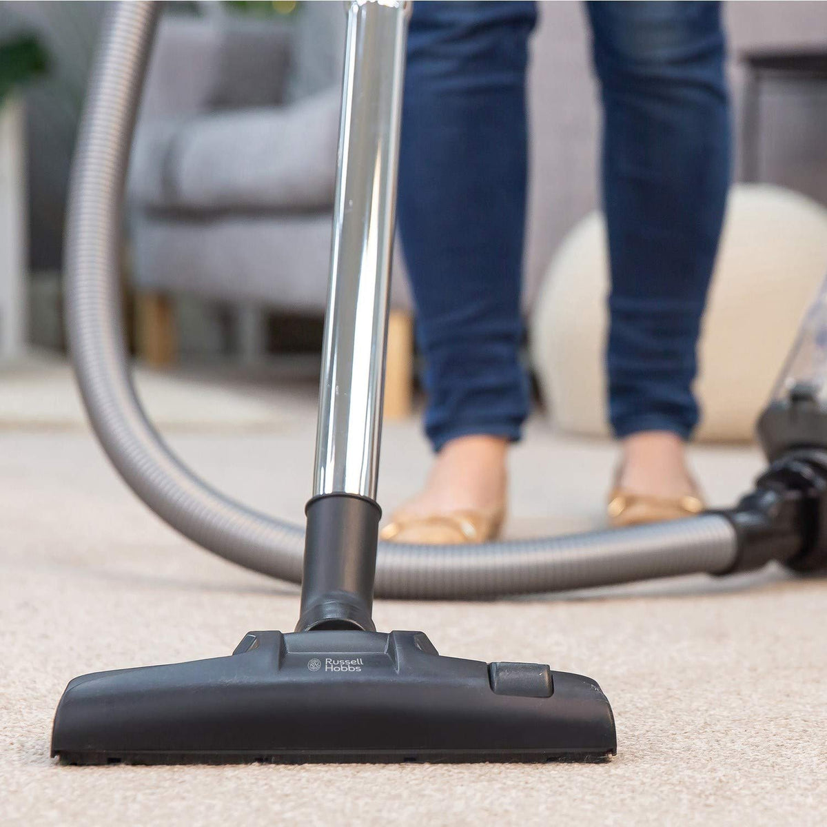 Russell Hobbs Cylinder Vacuum Cleaner ATLAS2 PET 2.5 Litre Grey & Purple with 3 in 1 Multi-Tool, Triple Dust Lock 700W High Efficiency Motor, PET