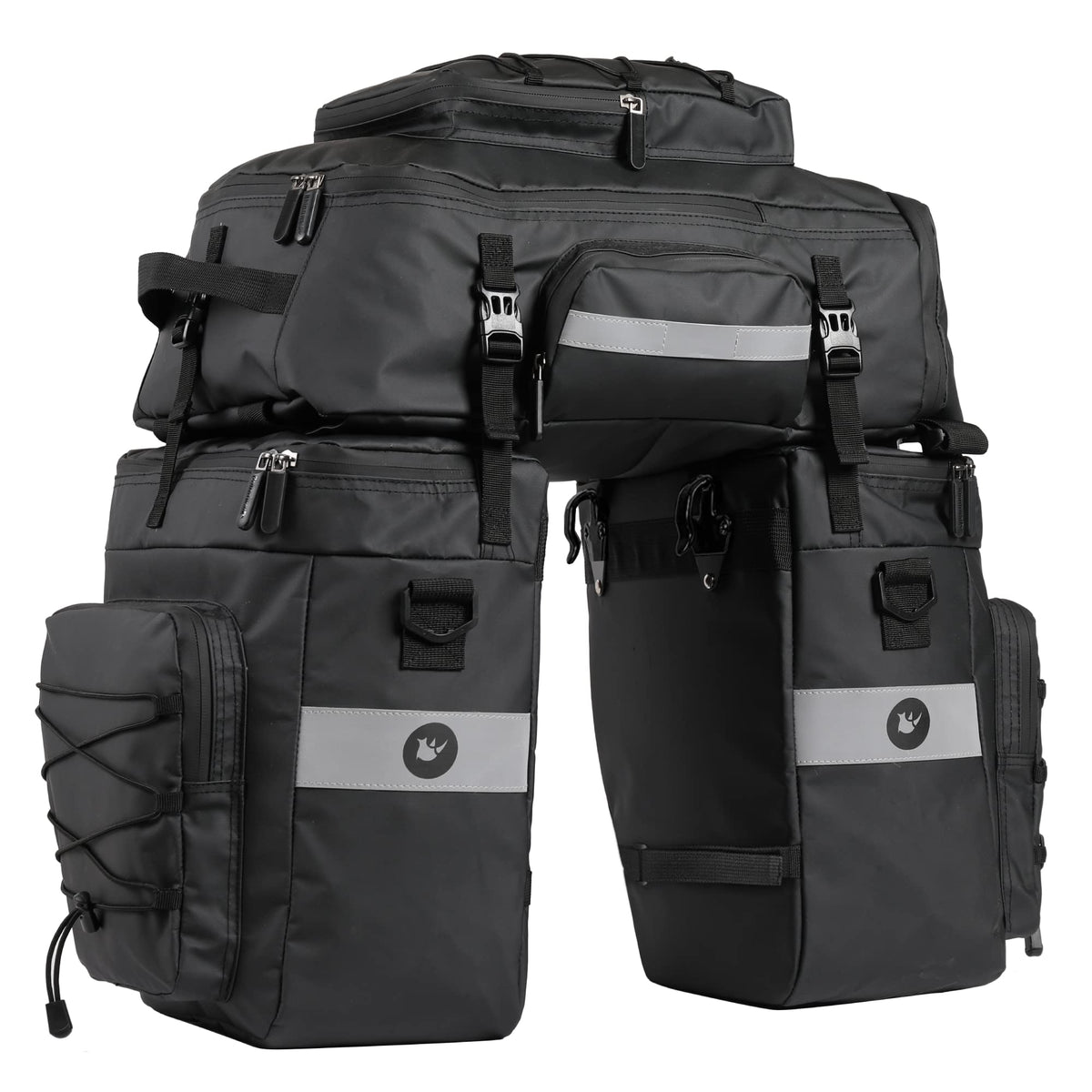 BAIGIO 3-in-1 Multifunctional Bike Panniers Large 75L Bicycle Rear Rack Bags for Back Seat Cycling Carrier Backpack with Shoulder Straps & Waterproof