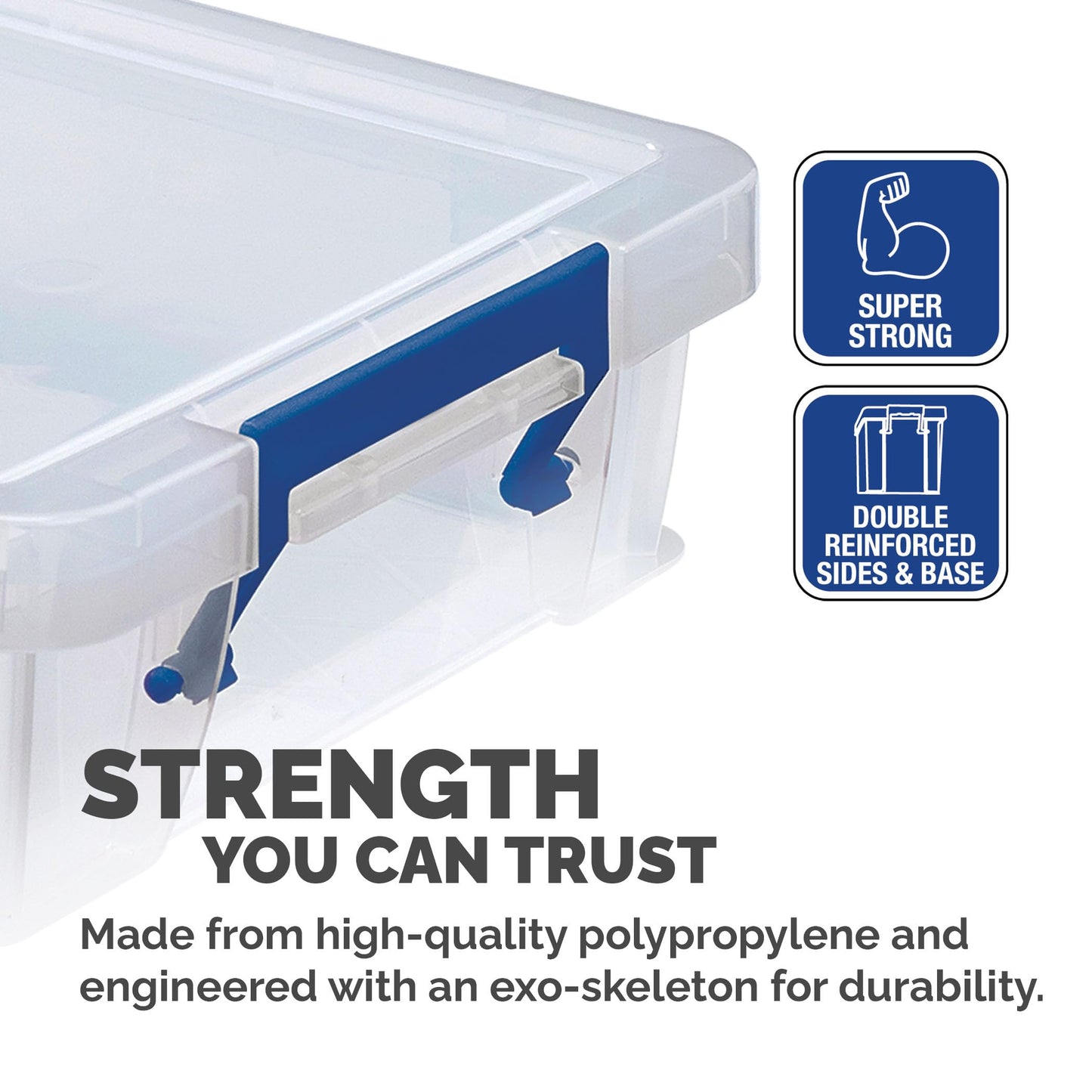 Bankers Box Storage Box 5.5L (5 Pack) - BPA-Free, Stackable Plastic Organizer with Clip-Lock Lid, Impact-Resistant & Fully Recyclable for A4 Papers