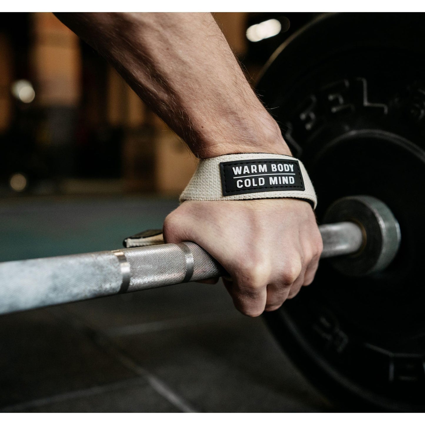 WARM BODY COLD MIND V2 Lifting Wrist Straps for Olympic Weightlifting, Powerlifting, Bodybuilding, Functional Strength Training - Heavy-Duty Cotton