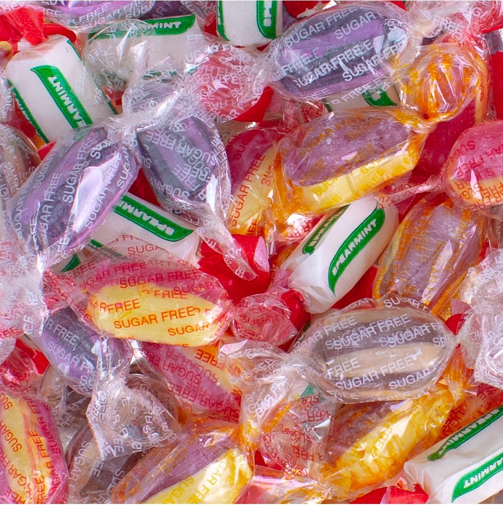 Assorted Sugar Free Boiled Sweets - Wrapped Sugar-Free Boiled Sweets Mix Selection - 500 Gram Bulk Bag - 500g - Assorted Sweet Pick and Mix for
