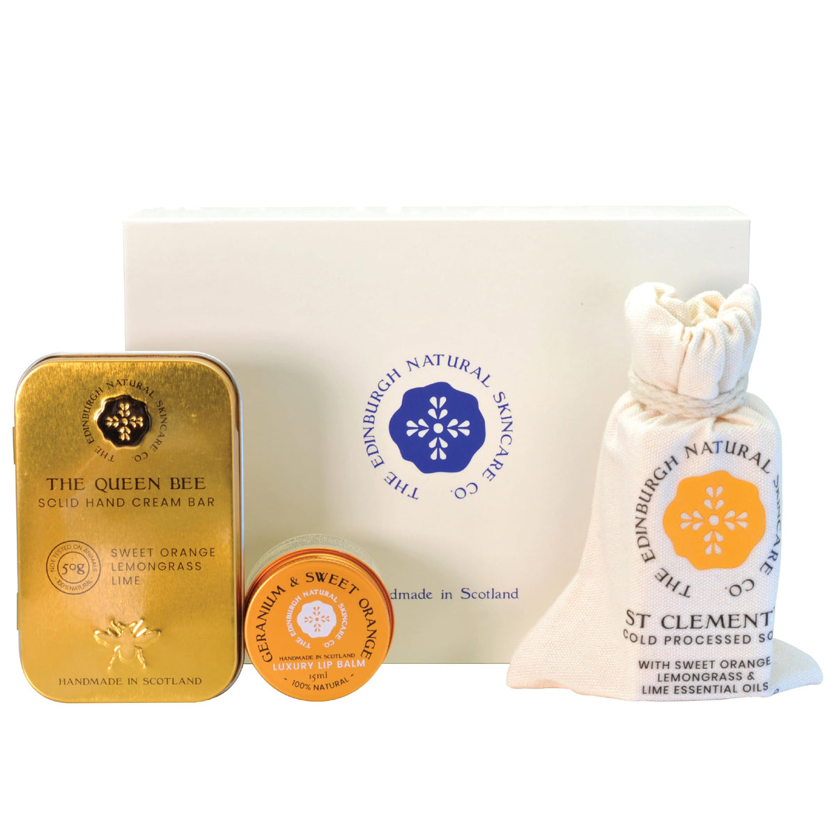 Luxury Gift Box | Queen Bee Scented Hand Cream Bar | Beautifully Scented Soap Bar | Moisturising And Luxurious Lip Balm | Gift For All Occasions |