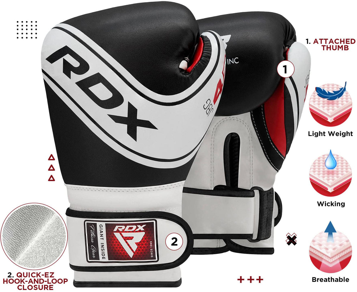 RDX Kids Punch Bag with Boxing Gloves, 2FT Unfilled Hanging Set, Maya Hide Leather, MMA Muay Thai Punching Kickboxing Karate Training Grappling