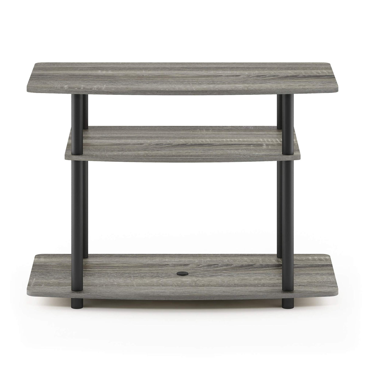 Furinno No Tools 3-Tier Entertainment Center Stand, TV Stands, TV Unit, TV Shelf, French Oak/Black