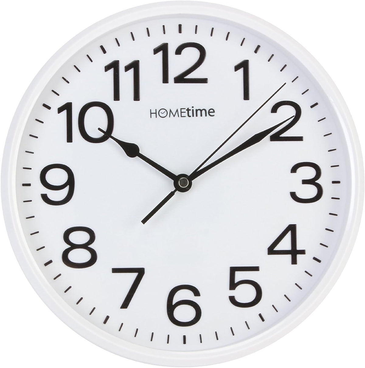 Stylish White Bold Classic Quartz Wall Clock Non Ticking Silent Sweeping Seconds