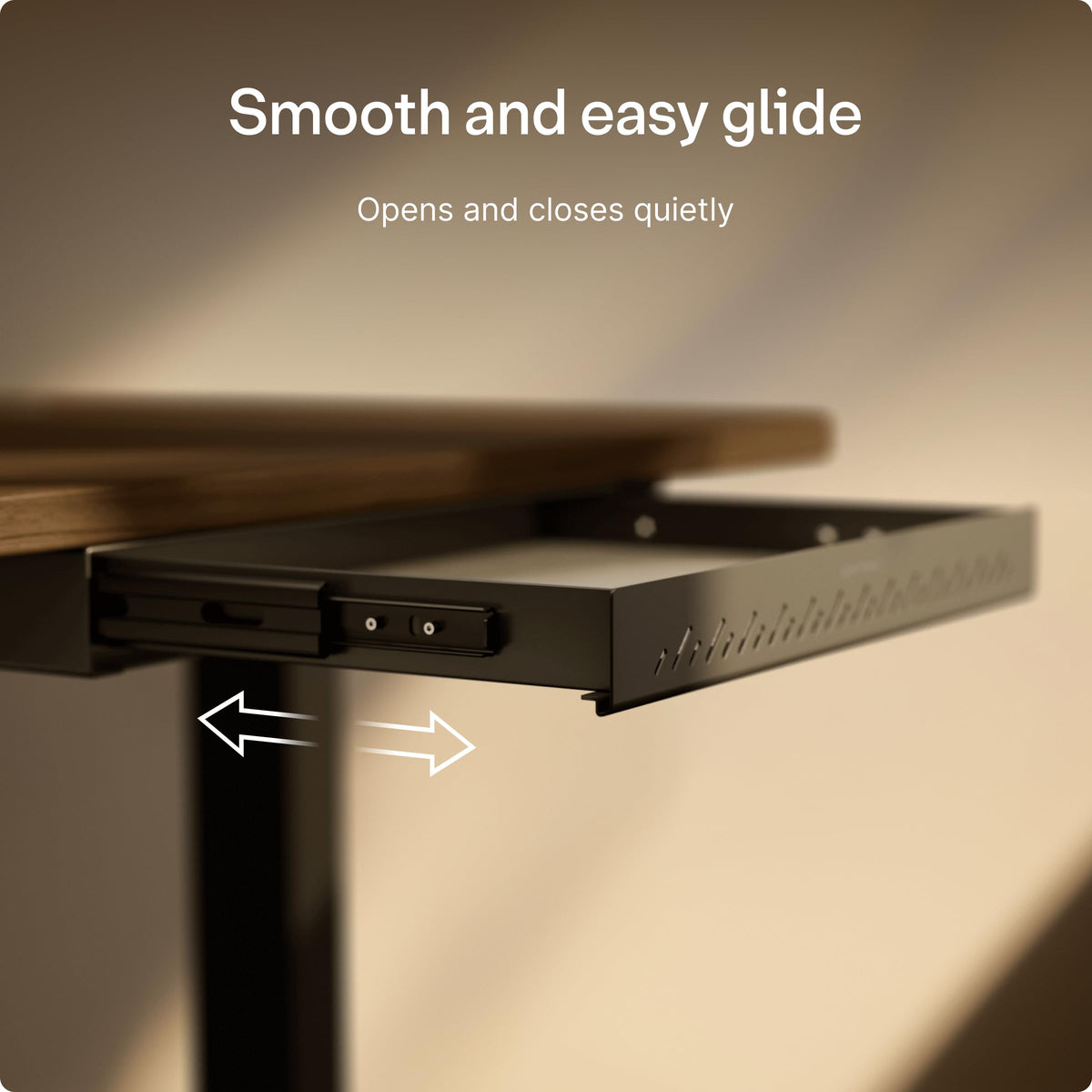 Desktronic Hidden Organizer, Under-Desk Storage Drawer - Easy Installation, Space-Saving, Large Capacity, Metal, for Office and Vanity
