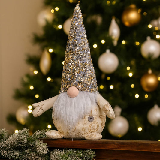 30cm Champagne Plush Christmas Gonk