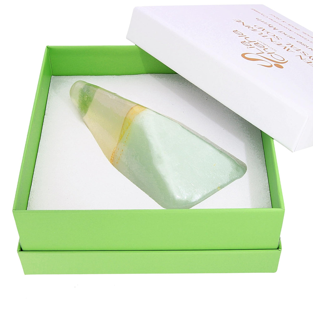 Surprise Soap Christmas Gifts for Men & Women | Gem Infused with Real Crystal Inside Bar | Shower Soap | Vegan Organic Handmade (130 g, Green