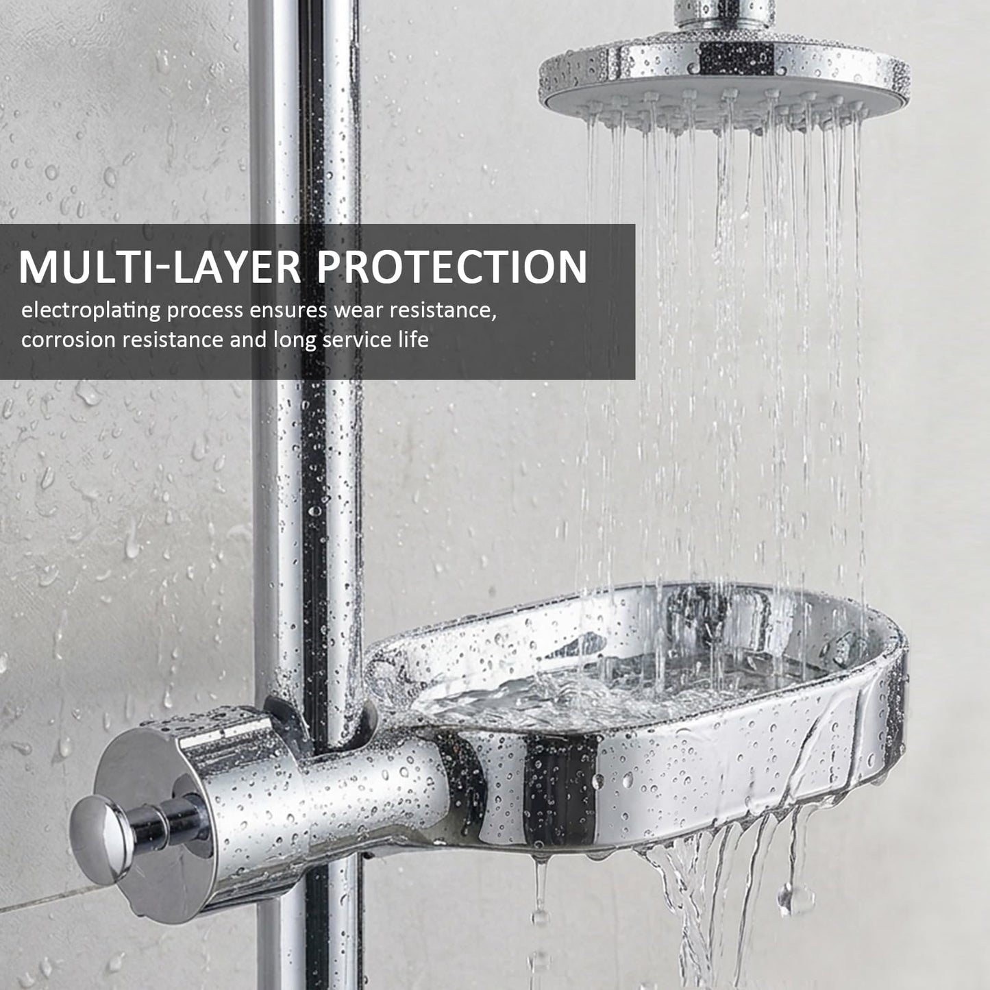 Shower Rail Soap Dish, Twist-on Bathroom Soap Holders