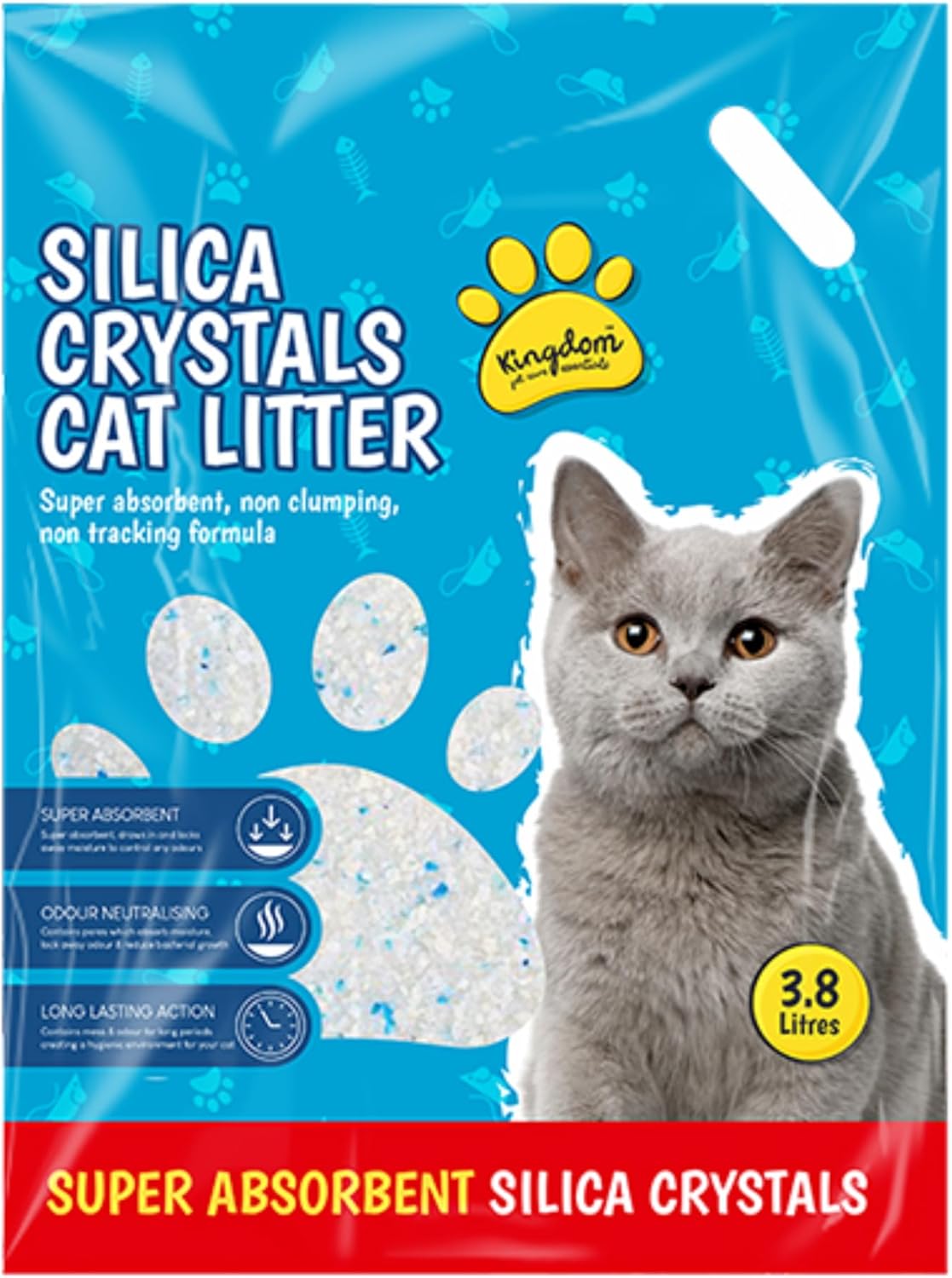 Silica Crystals Cat Litter 3.8L Comfort Non Clumping Natural & Biodegradable Odourless