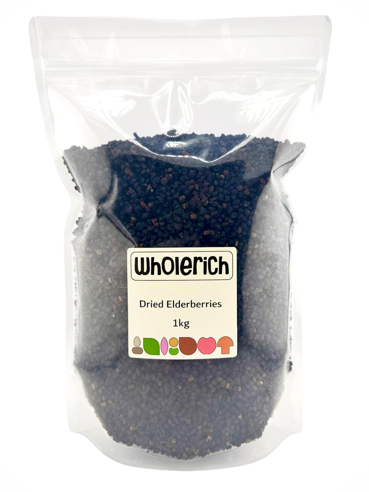 Dried Elderberries Whole (from Poland) 1kg - Wholerich Foods