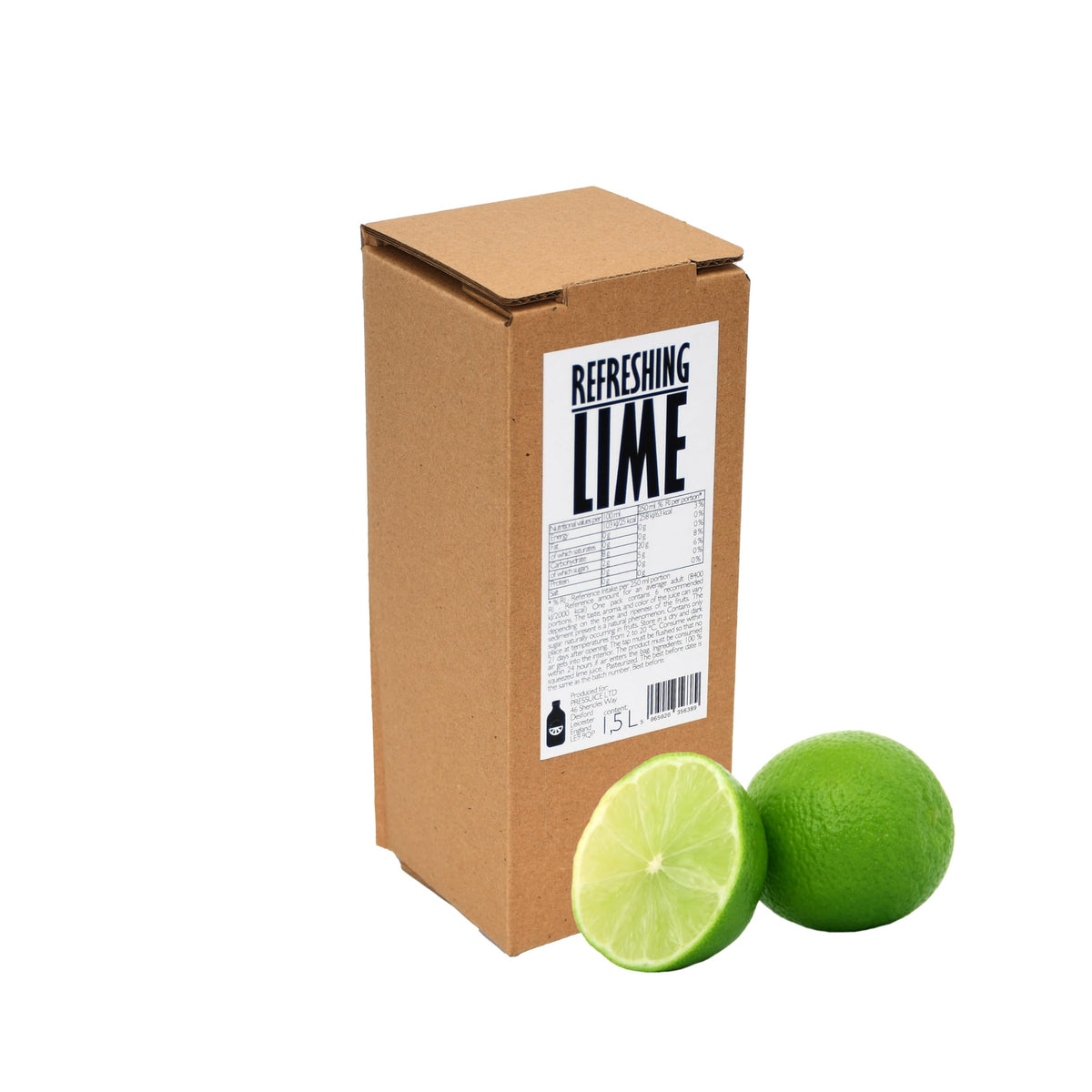 PRESSUICE Fresh Lime Juice not from concentrate - 1 carton 1,5 liters - Fruit Pure Limes Juices NFC - Pressed Semi Sweet Drink - No added Sugar -