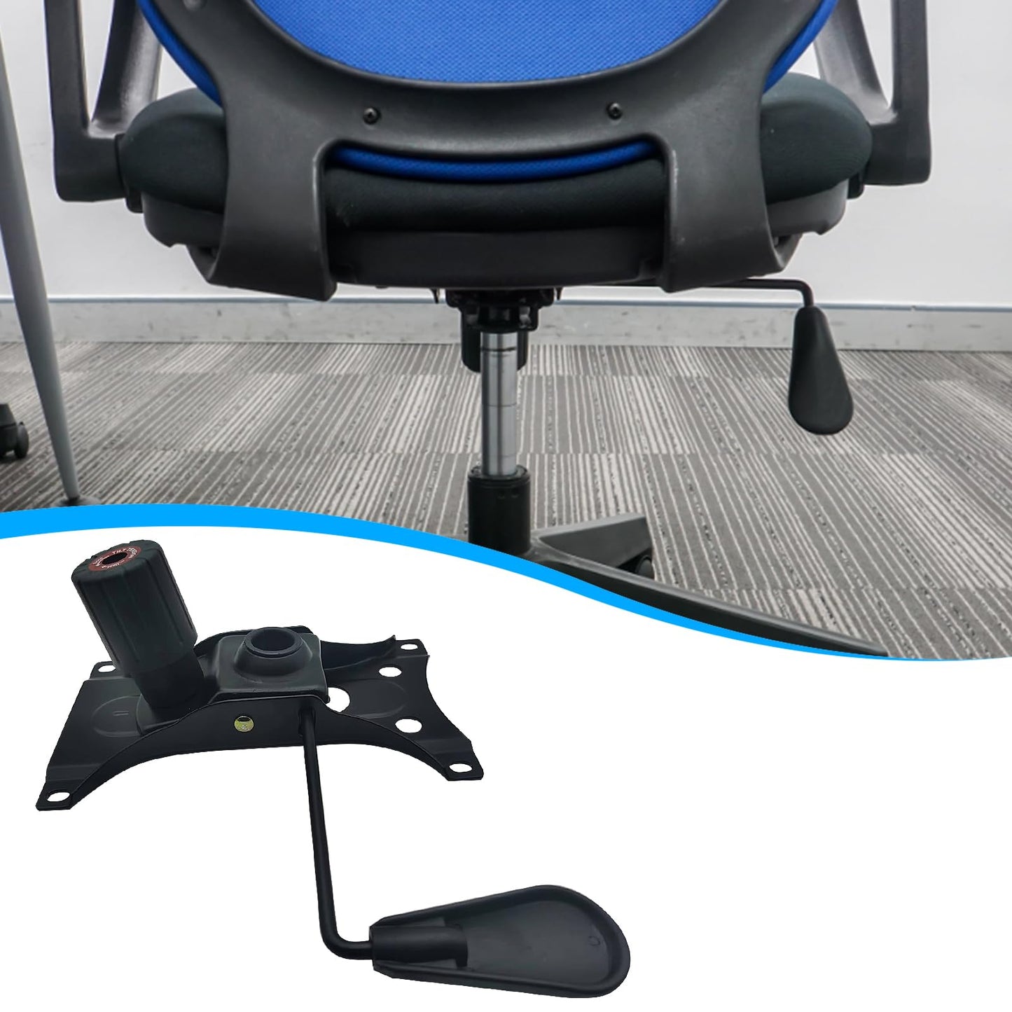 Yearninglife Replacement Office Chair Base Plate Tilt Locking Lever Base Plate Mechanism Rocker Function Height Adjustment for Office Chair Lock