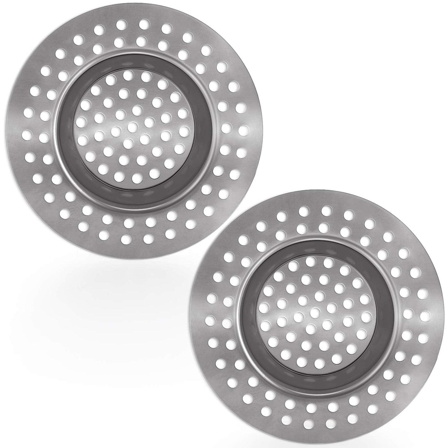 (Set of 2) Stainless Steel Kitchen Sink Strainer Plug, Standard Strainer Drain Protector for Bathroom/Kitchen