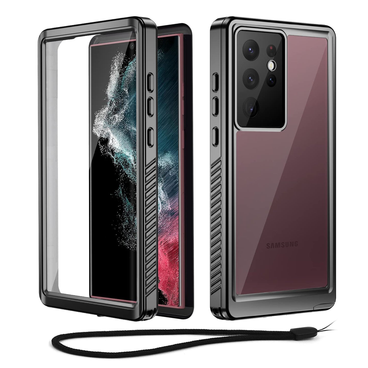 Beeasy Samsung Galaxy S22 Ultra 5G Case, IP68 Waterproof Shockproof 360 Full Protection Case with Screen Protector, Double Reinforced Waterproof