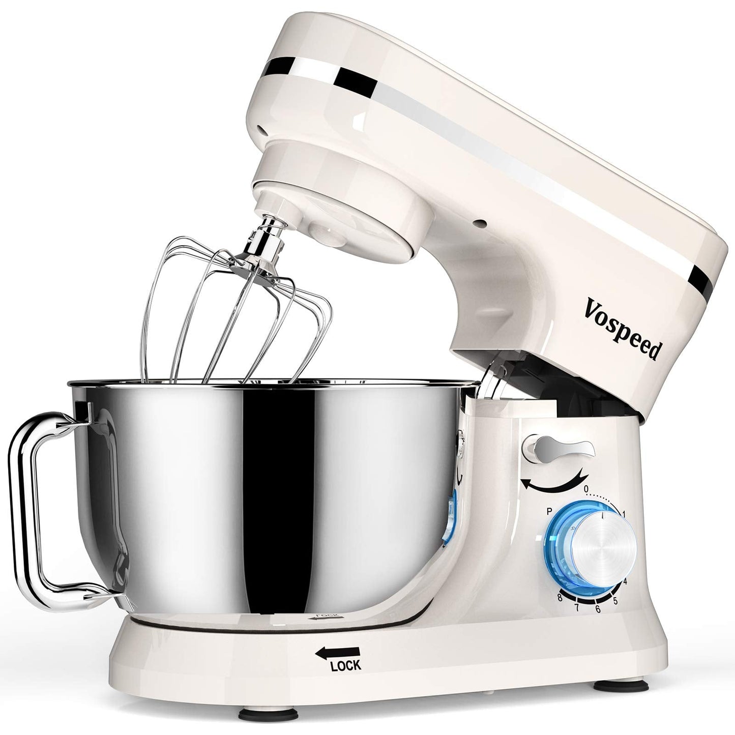 Vospeed Stand Mixer Dough Blender, 5 QT 1000W Food Mixer Electric Cake Mixer with Bowl, Beater, Hook, Whisk, Egg Separator & Silicone Spatula,