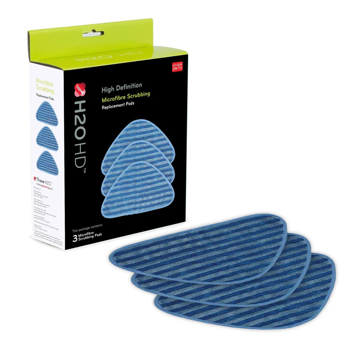 H2O HD Cloth Pack - Set of 3 Scrubbing Cloths for Steam Cleaners - Optimize Your Cleaning Power with Pads Specifically Designed for Your H20 HD Steam