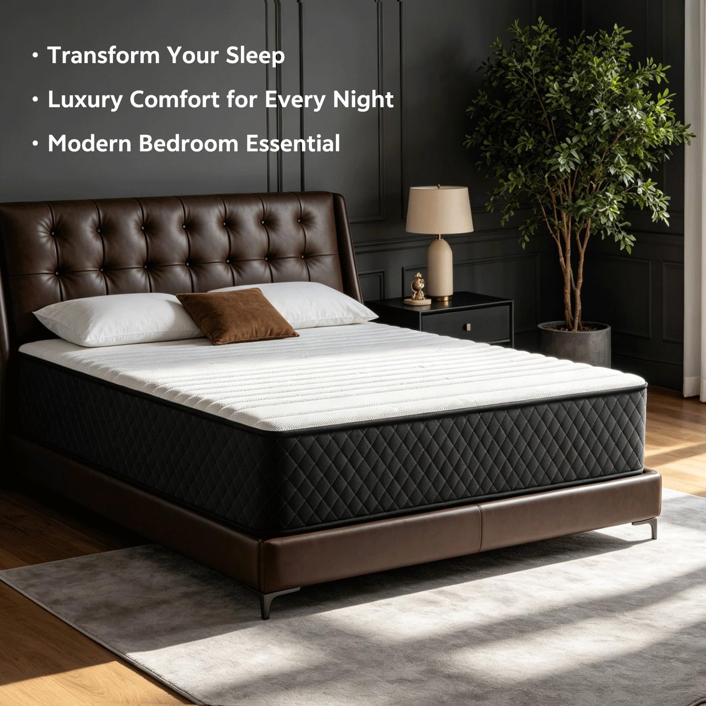MOLPHIT Extra Firm Single Mattress 10 Inch, 7-Zone Hybrid Mattress with Memory Foam and Individually Pocket Spring
