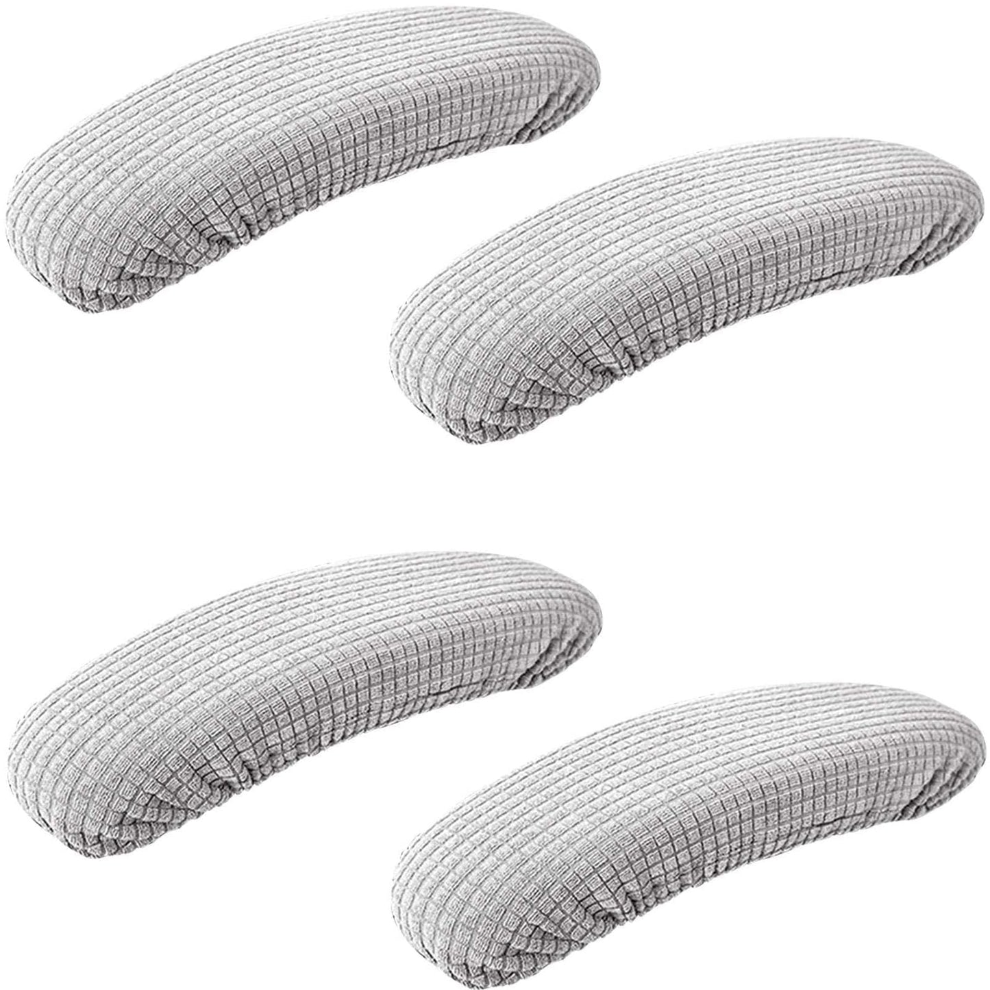 XIEHUZA 2 Pair Armrest Covers, Removable Arm Rest Protectors, Elastic Pads for Office Chairs, Light Grey