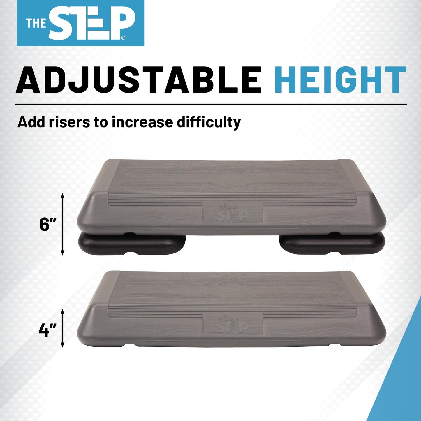 The Step (Made in USA Original Aerobic Platform ? Circuit Size Grey Aerobic Platform and Original Black Risers