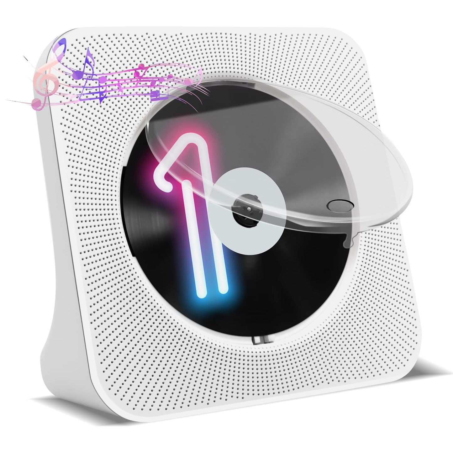 CD Player Portable with Speakers - Homlab Blutooth Desktop CD Players for Home with Dust Cover, FM Radio, Anti-skip Protection, Music Player Home