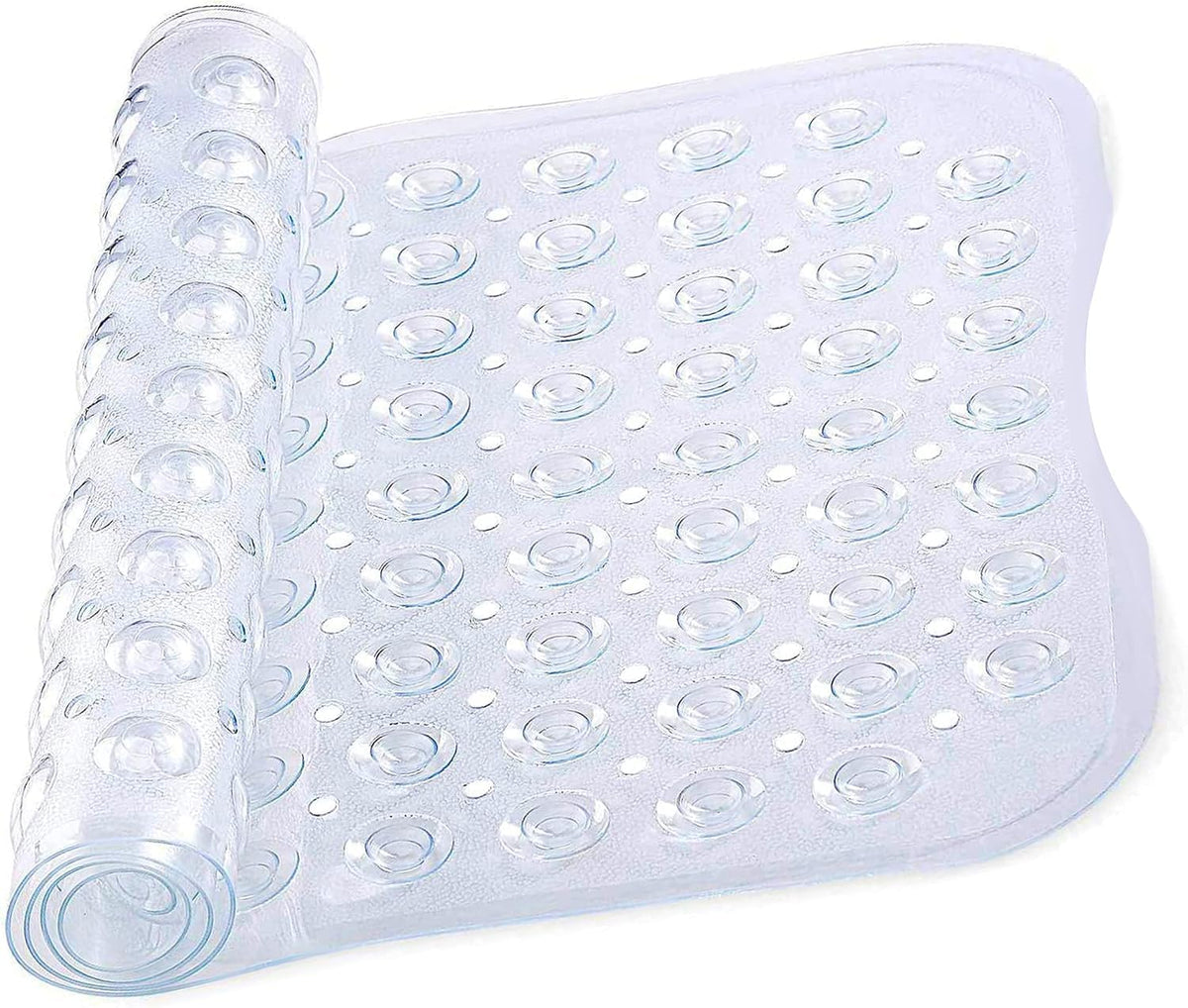 Ameha Shower Bath Mat Non Slip Anti Mould - Clear 100x40cm Bathroom Mats with Strong Suction Cups Grip and Drain Holes Shower Mats Machine Washable