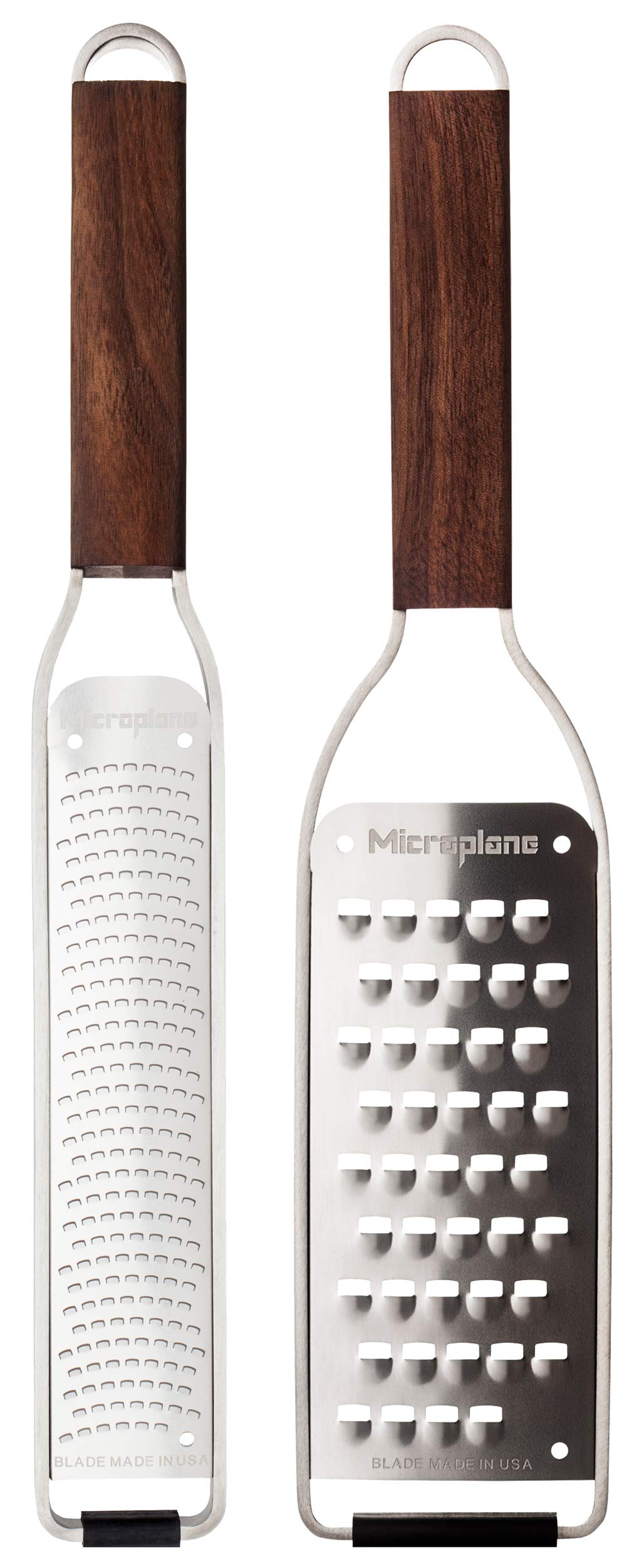Microplane Kitchen grater Set (Zester & Extra coarse) for citrus fruits, hard cheese, nutmeg, potato, zucchini and carrot with stainless steel blades