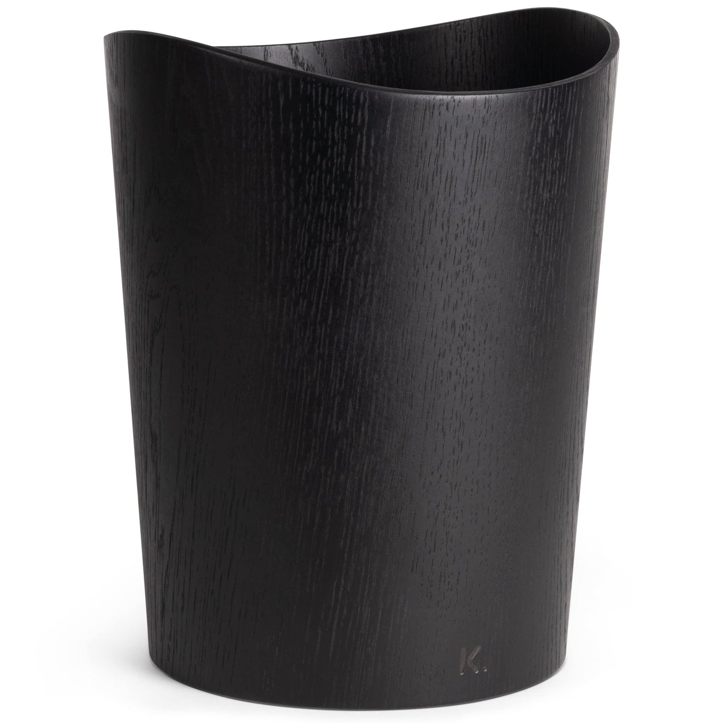 Kazai. Real Wood Waste Paper Bin Brje | Wooden Paper Basket for Office, Kids' Room, Bedroom and more | 9 liters | Oak black