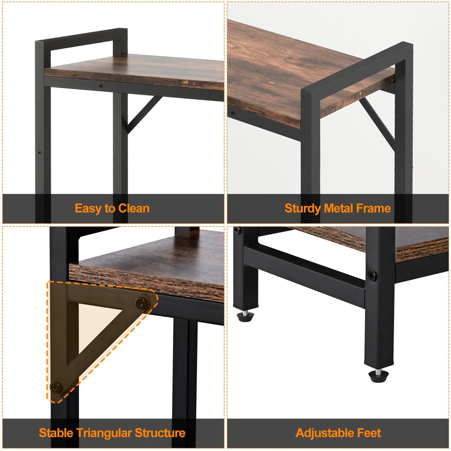 Livofloral Narrow Console Table, Small Entryway Table with 2 Support Bar, Thin Sofa Tables, Small Couch Table, Side Tables for Living Room, Hallway