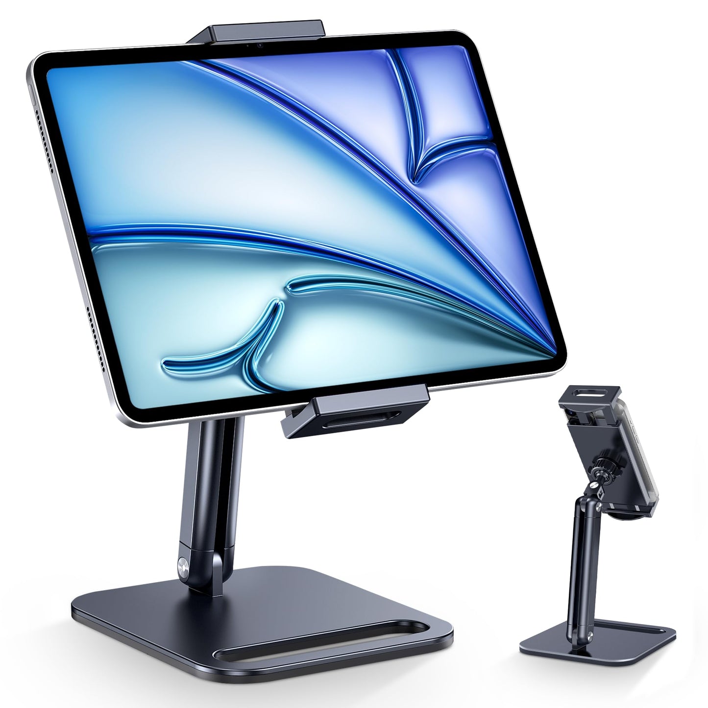 CreaDream Tablet Stand, Heavy Aluminum Tablet Holder for Desk with Adjustable 360? Swivel Bracket, Compatible with iPad Pro/Air/Mini, Galaxy Tab,