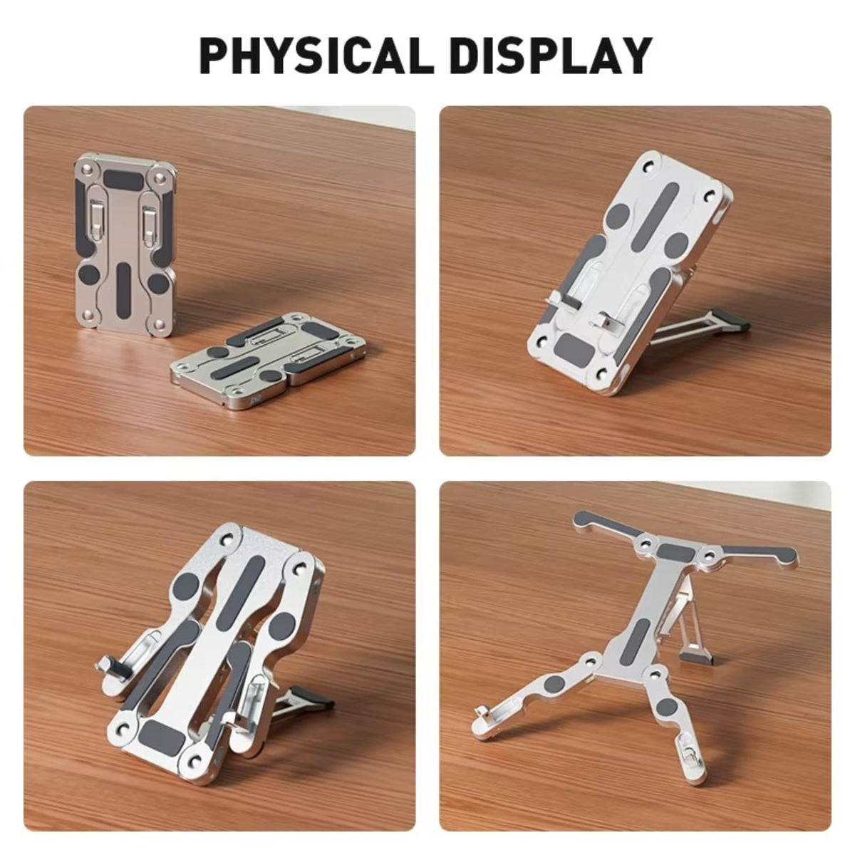 ARQIZ Laptop Stand for Desk Lightweight Aluminum Alloy Notebook Riser with Phone Holder, Portable Foldable & Extendable Stand for Laptop