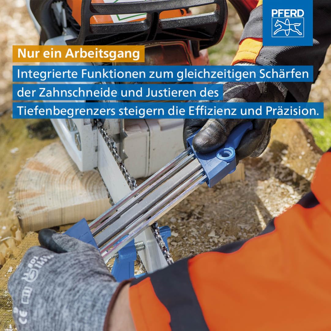 Pferd 11098040 Chain Saw Sharpener, Silver/Blue, 4 mm