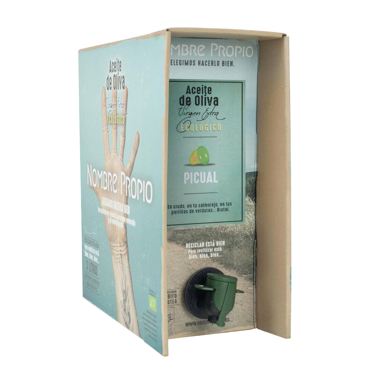 Nombre Propio - Extra Virgin Olive Oil Organic 3L | 100% Spanish | Early harvest | Rich in polyphenols | Cold extracted | Picual EVOO