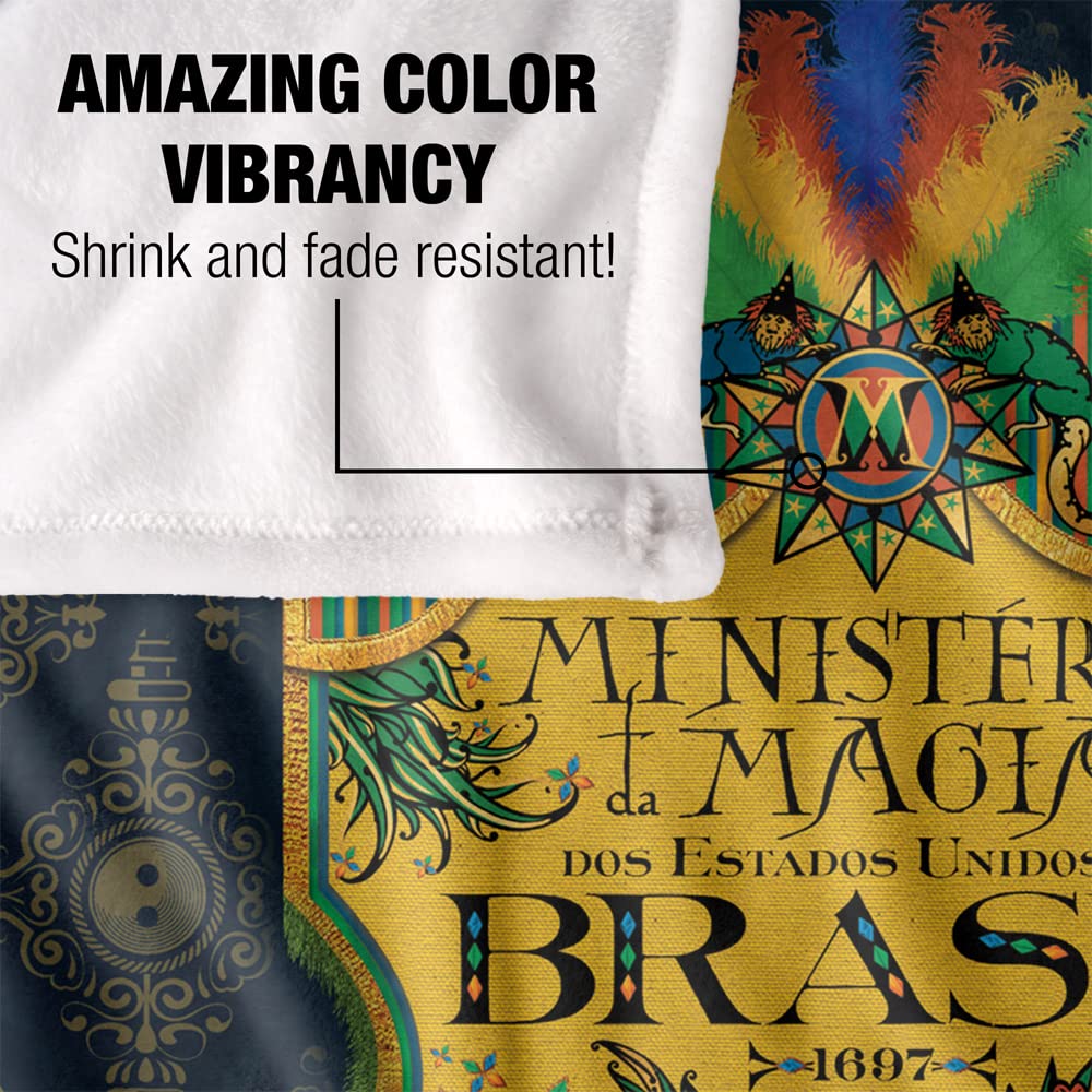 FANTASTIC BEASTS The Secrets of Dumbledore Blanket, 152 x 127 cm Brazil Ministry Flag Silky Touch Super Soft Throw Blanket