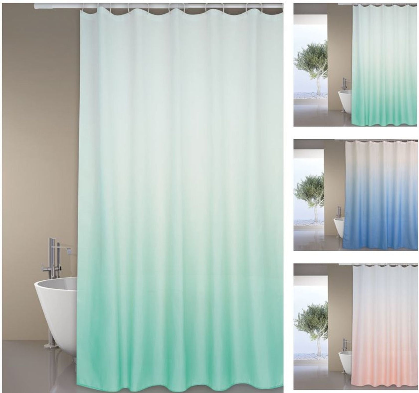 MSV Shower curtain 180x200cm Sugar pastel green